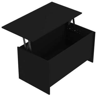 vidaXL Kavos staliukas, juodas, 102x55,5x52,5cm, apdirbta mediena