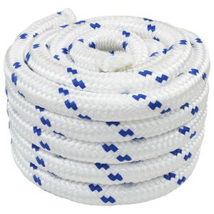 vidaXL Laivo virvė 5 m 4 Balta ir mėlyna PP