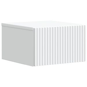 vidaXL Sieninis naktinis staliukas su stalčių Balta 33 x 34,5 x 20 cm