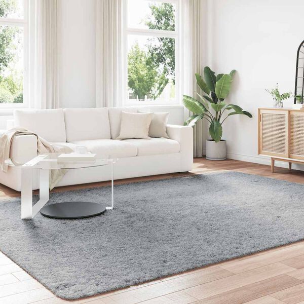 vidaXL Shaggy tipo kilimas, NAVARRA, 240x340 cm, &scaron;viesiai pilka