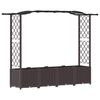 vidaXL Pakeltas lovas su trelėmis ir stogu Ruda 204 x 40 x 138 cm PP