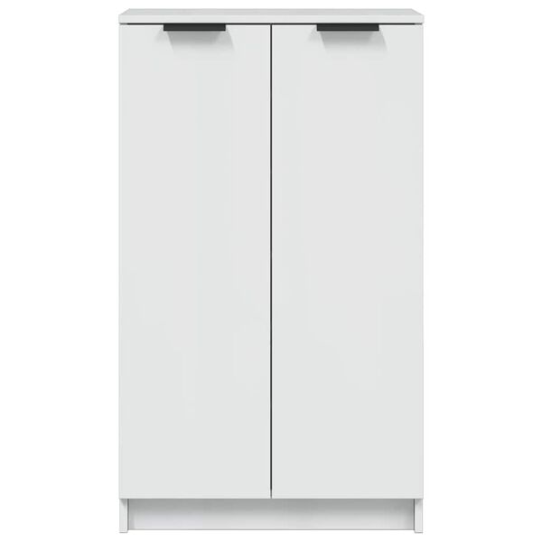 vidaXL Spintelė batams, balta, 59x35x100,5cm, apdirbta mediena, blizgi