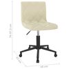 vidaXL Pasukamos valgomojo kėdės, 4vnt., kreminės spalvos, aksomas
