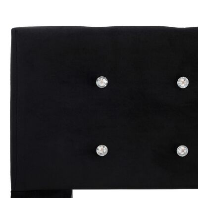 vidaXL Lovos rėmas, juodos spalvos, 90x200 cm, aksomas