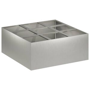 vidaXL Sodo vazonas Sidabrinė 100 x 100 x 50 cm Nerūdijantis plienas