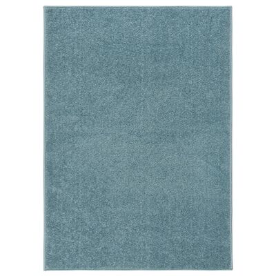 vidaXL Kilimėlis, mėlynos spalvos, 240x340cm, trumpi šereliai