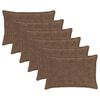 vidaXL Pagalvėlės užvalkalas 6 vnt. HOUTEN &Scaron;viesiai rudas 40 x 60 cm