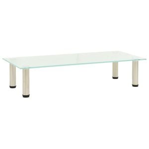 vidaXL Televizoriaus staliukas, matinis, 80x35x17cm, grūdintas stiklas