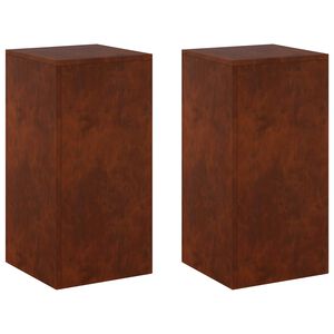 vidaXL Augalų stovas 2 pcs Rūdijanti 30 x 30 x 60 cm