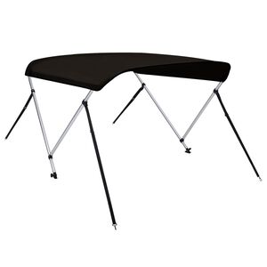 vidaXL Bimini vir&scaron;aus stogelis, juodas, 180x130x110cm, 2 lankų rėmas