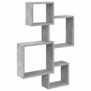 vidaXL Sieniniai kubiniai lentynos Sieninis Pilka 64 x 13,5 x 91,5 cm