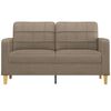 vidaXL Dvivietė sofa, taupe spalvos, 140cm, audinys