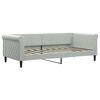 vidaXL Sofa, &scaron;viesiai pilkos spalvos, 90x190cm, aksomas