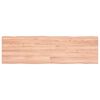 vidaXL Stalvir&scaron;is, &scaron;viesiai rudas, 140x40x(2-4) cm, medienos masyvas