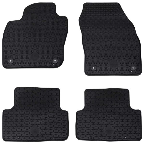 vidaXL Automobilių kilimėlis 4 pcs Juoda VW T-CROSS TPE
