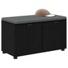 vidaXL Koridoriaus suolas su pagalve Juodas ąžuolas 80 x 46 x 46 cm