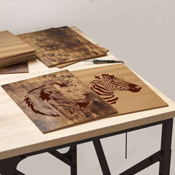 vidaXL Dekoratyvinės Panelės 150 pcs Rūkyta ąžuolas 21 x 30 x 0,27 cm