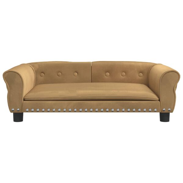 vidaXL Lova &scaron;unims, rudos spalvos, 95x55x30cm, aksomas