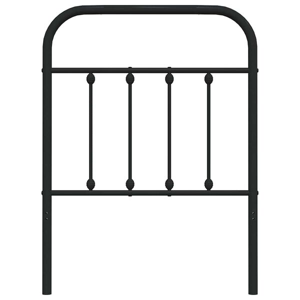 vidaXL Metalinis galvūgalis, juodos spalvos, 75cm