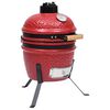 vidaXL Keramikinė Kamado kepsninė-rūkykla, 56 cm, raudona spalva