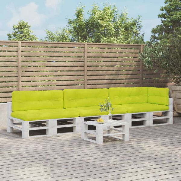 vidaXL Palečių pagalvėlės, 7vnt., ry&scaron;kiai žalios spalvos, audinys