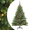 vidaXL Dirbtinė Kalėdų eglutė su 150 LED Žalia 120 cm PE ir PVC