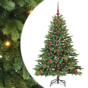 vidaXL Dirbtinė Kalėdų eglutė su 150 LED Žalia 120 cm PE ir PVC
