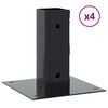 vidaXL Stulpų pagrindai kvadratiniai, 4vnt., antracito sp., 46x46mm