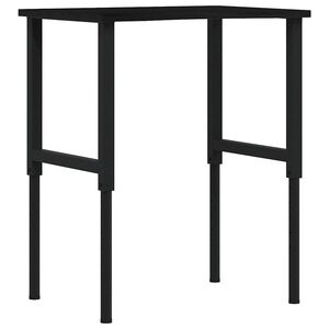 vidaXL Darbastalis, tamsiai rudas, 80x60x(71,5-98)cm, ąžuolo masyvas