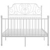 vidaXL Lovos rėmas, baltos spalvos, 120x200cm, metalas