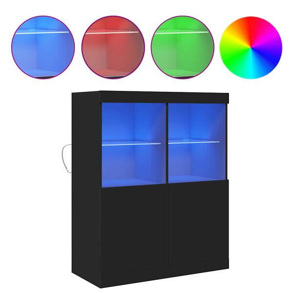 vidaXL indauja juoda 81x37x100 cm inžinierinė mediena