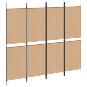 vidaXL 4-skydelių kambarį skiriantis Smėlio 200 x 180 cm Audinys