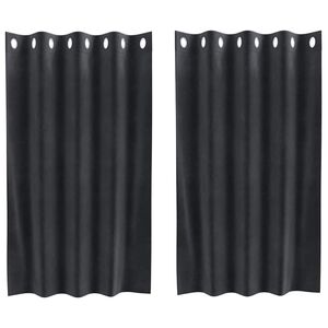 vidaXL Užtemdymo užuolaidos 2 vnt. Tamsiai pilka 140 x 140 cm Aksomas