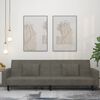 vidaXL Dvivietė sofa-lova su dvejomis pagalvėmis, pilka, aksomas