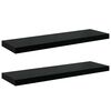 vidaXL Pakabinamos lentynos, 2vnt., juodos, 80x23,5x3,8cm, MDF