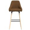 vidaXL Baro taburetė, rudos spalvos, audinys