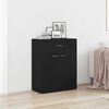 vidaXL &Scaron;oninė spintelė, juodos spalvos, 60x30x75cm, apdirbta mediena