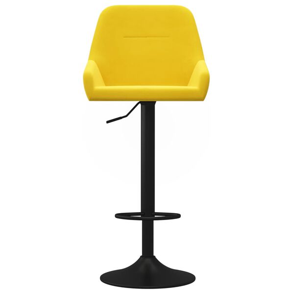vidaXL Baro taburetės, 2vnt., garstyčių geltonos spalvos, aksomas