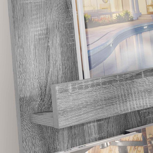 vidaXL Žurnalų stovas Pilkas Sonoma 43 x 11 x 102 cm Apdirbta mediena