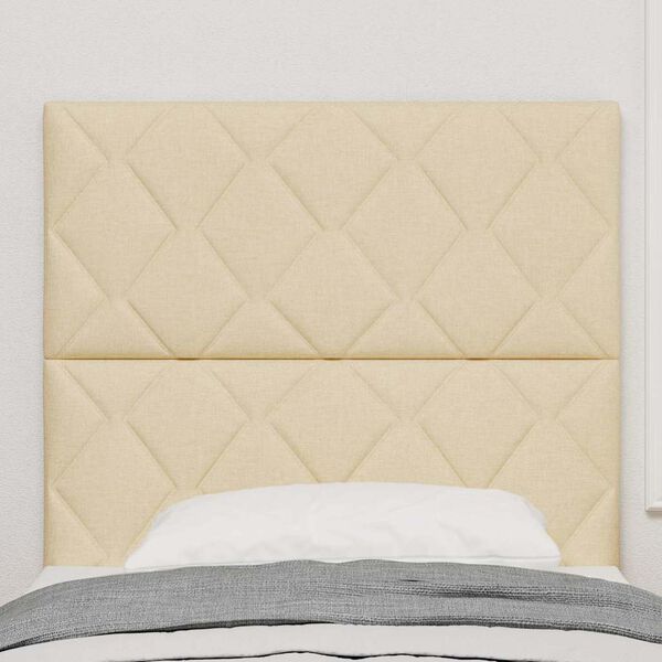 vidaXL Galvūgalis su galvūgalio Kreminė 100 cm Dirbtinė oda