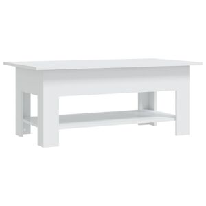 vidaXL Kavos staliukas, baltos spalvos, 102x55x42cm, MDP