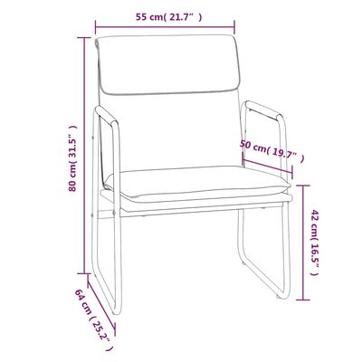 vidaXL Poilsio kėdė, tamsiai pilkos spalvos, 55x64x80cm, audinys