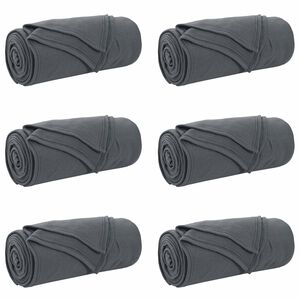 vidaXL Mesti antklodės 6 vnt. Tamsiai pilka 170 x 130 cm 1.86 kg