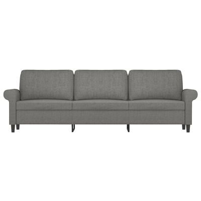 vidaXL Trivietė sofa, tamsiai pilkos spalvos, 180cm, audinys