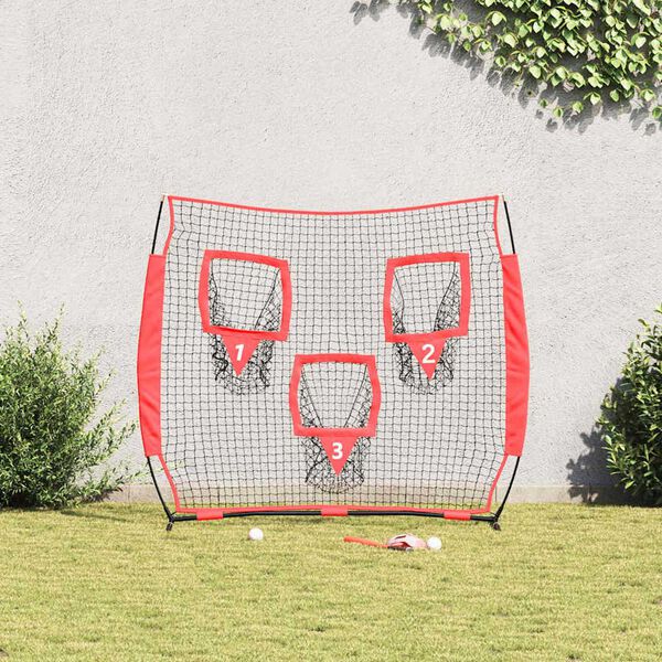 vidaXL Beisbolas ir softbolas Juoda 214.5 x 89.5 x 181 cm Poliesteris