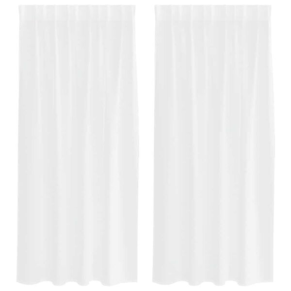 vidaXL Voile Užuolaida 2 pcs Balta 175 x 140 cm Poliesteris