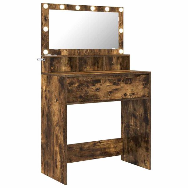 vidaXL Miegamojo persirengimo stalai Rūkyta ąžuolas 80 x 39,6 x 135 cm