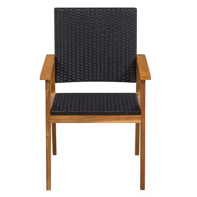 vidaXL Lauko kėdės, 2 vnt., poliratanas, juodos ir rudos
