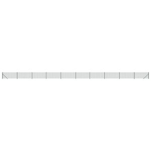 vidaXL Vielinė tinklinė tvora su flan&scaron;ais, žalios spalvos, 0,8x25m