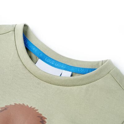 Vaikiški marškinėliai trumpomis rankovėmis, šviesūs chaki, 92 dydžio